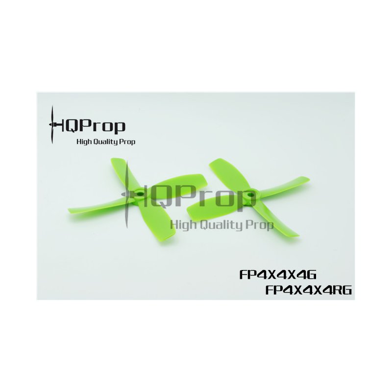 HQProp Vierblatt 4"x4x4G (10.16cm ) Bullnose Propeller Set grün - 4 Stck., Glas verst.