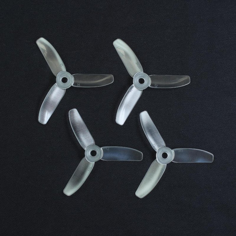 HQProp 3 Blade DP 3"x3x3 (7,62cm) Durable Propeller Transparent  - 4 pcs, Polycarbonate
