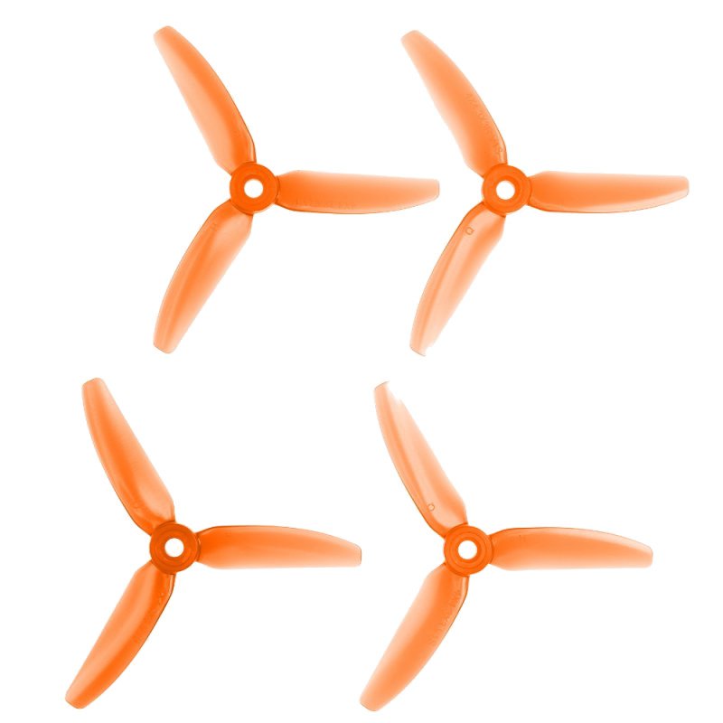 HQProp Dreiblatt DP 4"x4,3x3 V1S (10.16cm)Durable Propeller transparent Orange - 4 Stck. Polycarbonat