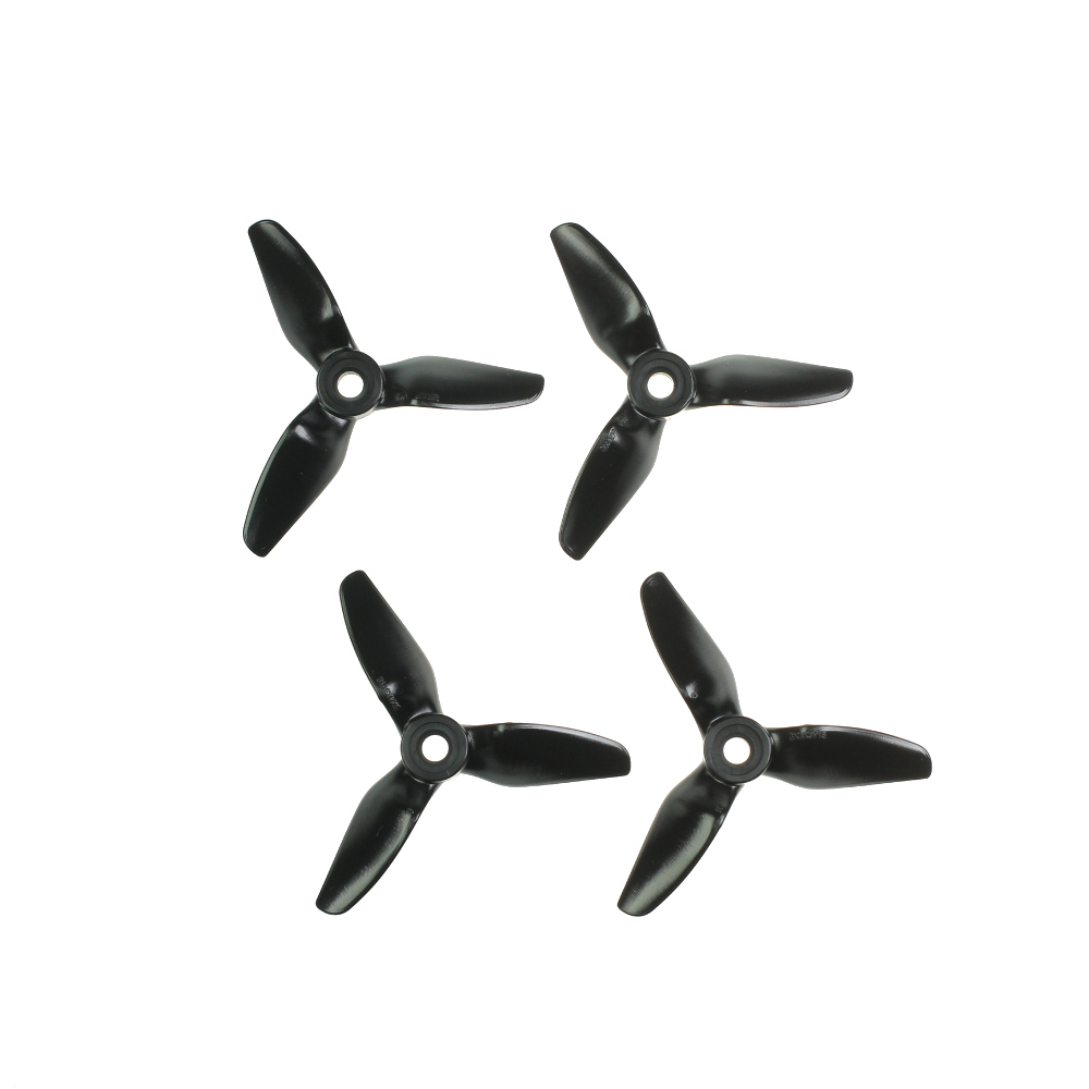 HQProp Dreiblatt DP 3"x4x3 V1S (7,62cm) Durable Propeller Set schwarz 2CW und 2CCW, Polycarbonat