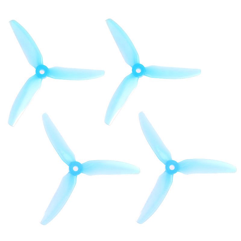 HQProp 3 Blade DP 5"x5x3 V1S (12,7cm) Durable Propeller light blue  - 4 pcs, Polycarbonate